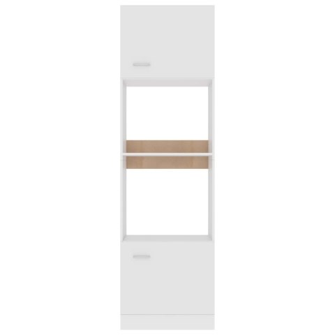  Szafka na mikrofalówkę, biała, 60x57x207 cm Lumarko!