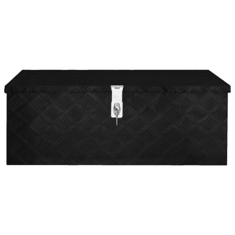  Skrzynka do przechowywania, czarna, 80x39x30 cm, aluminium Lumarko!