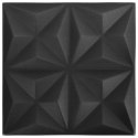  Panele ścienne 3D, 48 szt., 50x50 cm, czarny origami, 12 m² Lumarko!