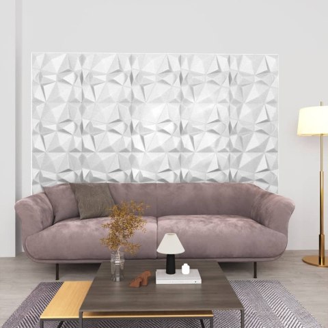  Panele ścienne 3D, 48 szt., 50x50 cm, diamentowa biel, 12 m² Lumarko!