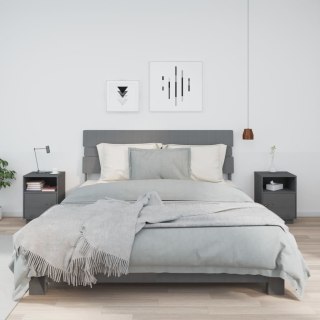  Szafki nocne, 2 szt., szare, 40x34x55 cm, lite drewno sosnowe Lumarko!