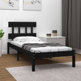  Rama łóżka, czarna, lite drewno, 90x190 cm, pojedyncza Lumarko!