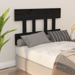 Wezgłowie łóżka, czarne, 93,5x3x81 cm, lite drewno sosnowe Lumarko!