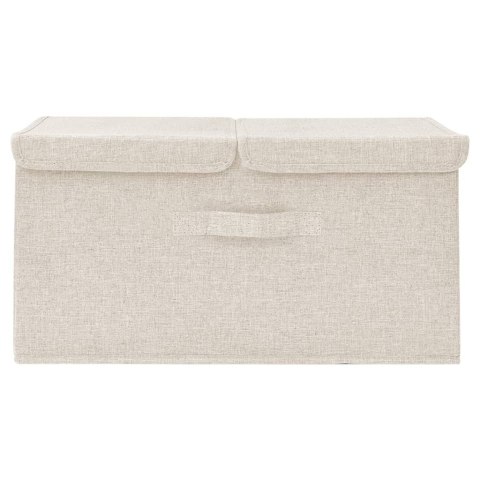  Pojemnik do przechowywania, tkanina, 50x30x25 cm, kremowy Lumarko!