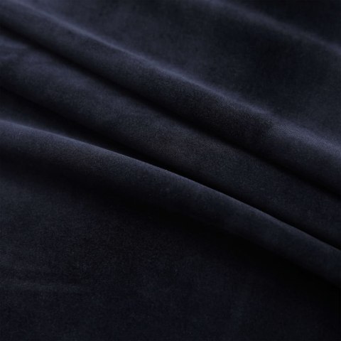  Zasłona zaciemniająca z metalowymi kółkami, aksamit, czarna Lumarko!