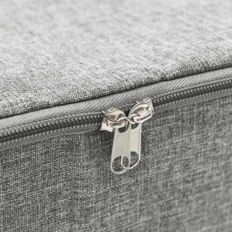  Pojemniki, 2 szt., tkanina, 70x40x18 cm, szare Lumarko!