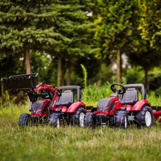 Traktor Valtra Bordowy Na Pedały Z Przyczepką I Łyżką Od 3 Lat Lumarko!