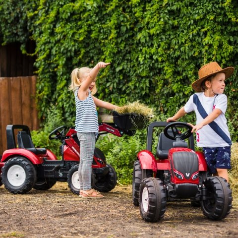 Traktor Valtra Bordowy Na Pedały Z Przyczepką I Łyżką Od 3 Lat Lumarko!
