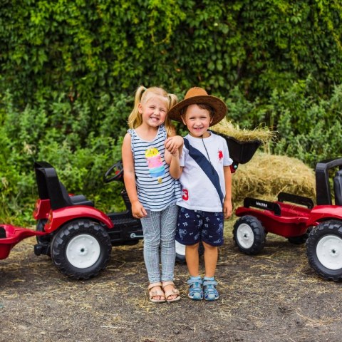  Traktor Valtra Bordowy Na Pedały Z Przyczepką I Łyżką Od 3 Lat Lumarko!