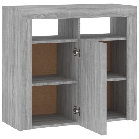  Szafka z oświetleniem LED, szary dąb sonoma, 80x35x75 cm Lumarko!
