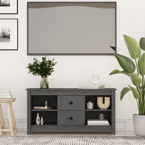  Szafka pod telewizor, szara, 103x36,5x52 cm, drewno sosnowe Lumarko!