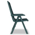  Rozkładane krzesła ogrodowe, 4 szt., plastikowe, zielone Lumarko!