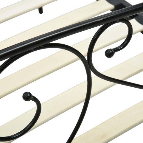  Rama łóżka z baldachimem, czarna, metalowa, 140 x 200 cm Lumarko!