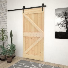  Drzwi przesuwne z osprzętem, 100x210 cm, lite drewno sosnowe!