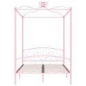 Rama łóżka z baldachimem, różowa, metalowa, 120 x 200 cm Lumarko!