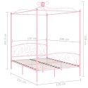  Rama łóżka z baldachimem, różowa, metalowa, 120 x 200 cm Lumarko!