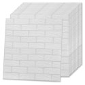  Panele 3D z imitacją cegły, samoprzylepne, 20 szt., białe Lumarko!