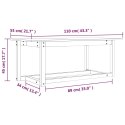  Stolik kawowy, biały, 110x55x45 cm, lite drewno sosnowe Lumarko!