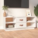  Szafka pod TV, biała, 100x34x40 cm, lite drewno sosnowe Lumarko!
