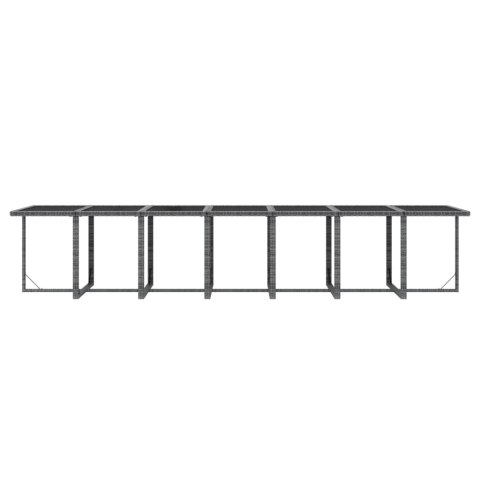  19-cz. zestaw mebli ogrodowych z poduszkami, polirattan, szary Lumarko! #