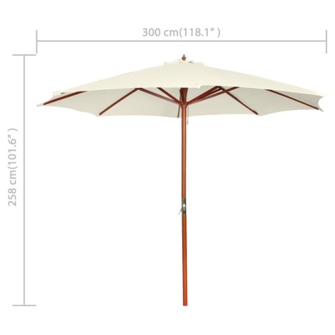  Parasol 300 x 258 cm, piaskowa biel Lumarko!