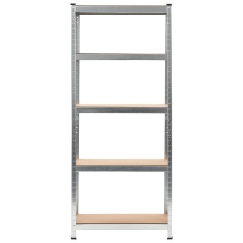  Regały magazynowe, 3 szt., srebrne, 75x30x172 cm, stal i MDF Lumarko!