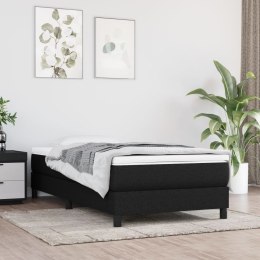  Łóżko kontynentalne, czarne, tapicerowane tkaniną, 100x200 cm Lumarko!