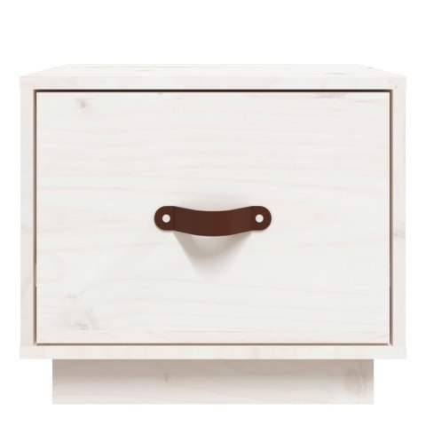  Szafka nocna, biała, 40x34x35 cm, lite drewno sosnowe Lumarko!