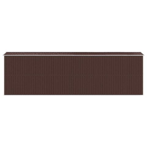  Szopa ogrodowa, ciemny brąz, 192x689x223 cm, stal galwanizowana Lumarko!