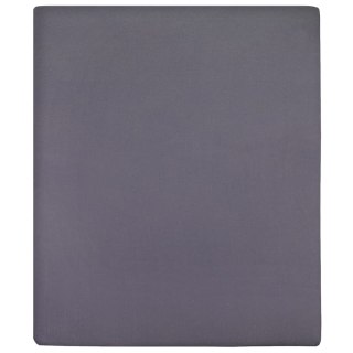  Prześcieradła, 2 szt., antracyt, 90x200 cm, dżersej bawełniany Lumarko!