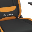  Obrotowy fotel gamingowy z podnóżkiem, czarno-ciemnożółty Lumarko!