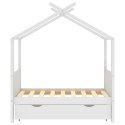  Rama łóżka dziecięcego z szufladą, biała, sosnowa, 70x140 cm Lumarko!