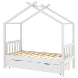  Rama łóżka dziecięcego z szufladą, biała, sosnowa, 80x160 cm Lumarko!
