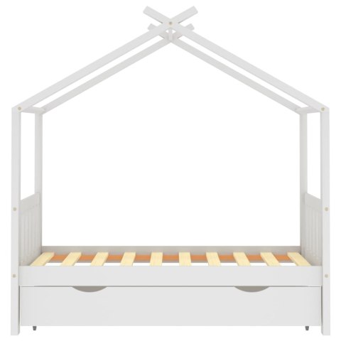  Rama łóżka dziecięcego z szufladą, biała, sosnowa, 80x160 cm Lumarko!