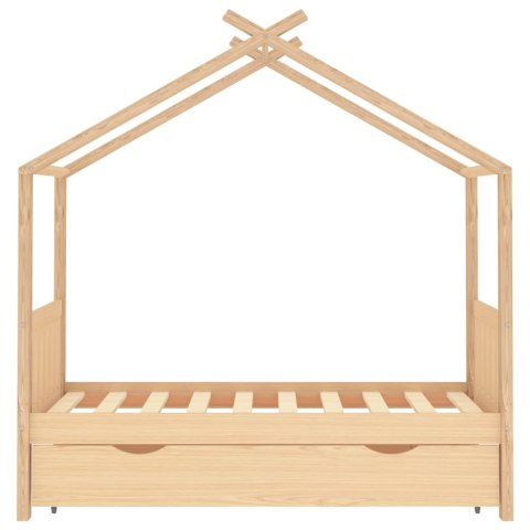  Rama łóżka dziecięcego z szufladą, sosnowa, 80x160 cm Lumarko!