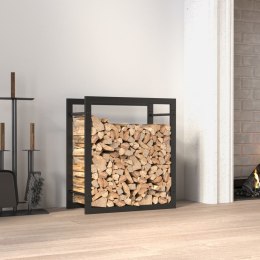  Stojak na drewno, matowy czarny, 50x28x56 cm, stalowy Lumarko!