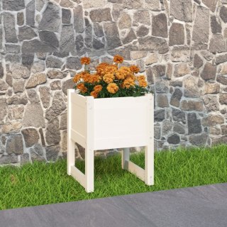  Donica, biała, 40x40x52,5 cm, lite drewno sosnowe  Lumarko!