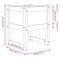  Donice, 2 szt., czarny, 40x40x52,5 cm, lite drewno sosnowe Lumarko!