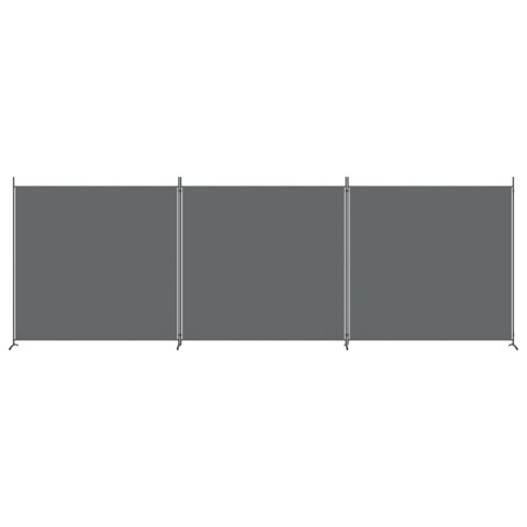  Parawan 3-panelowy, antracytowy, 525x180 cm, tkanina Lumarko!