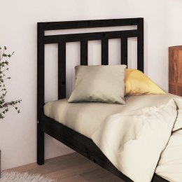  Wezgłowie łóżka, czarna, 95x4x100 cm, lite drewno sosnowe Lumarko!