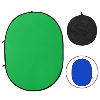  Owalne tło studyjne 2-w-1, zielono-niebieskie, 200x150 cm Lumarko!