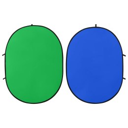  Owalne tło studyjne 2-w-1, zielono-niebieskie, 200x150 cm Lumarko!