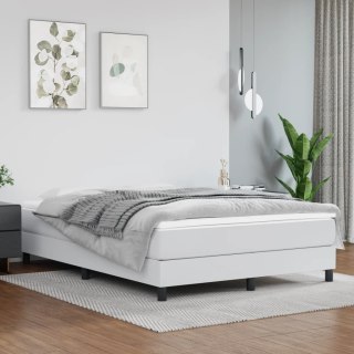 VidaXL Materac kieszeniowy, średnia twardość, biały, 140x200x20 cm, sztuczna skóra