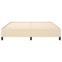  Rama łóżka, kremowa, 160x200 cm, obita tkaniną Lumarko!
