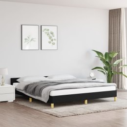  Rama łóżka z zagłówkiem, czarna, 160x200 cm, obita tkaniną Lumarko!