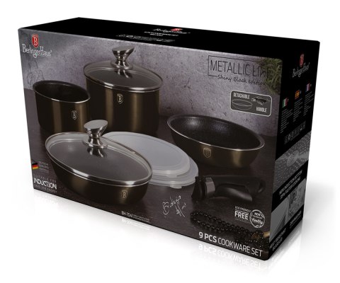  Zestaw Garnków 9 Elem. Berlinger Haus Bh-7041 Odpinany Uchwyt Lumarko!