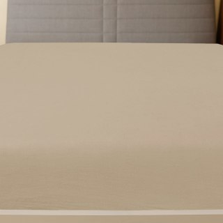  Prześcieradła, 2 szt., taupe, 140x200 cm, dżersej bawełniany Lumarko!