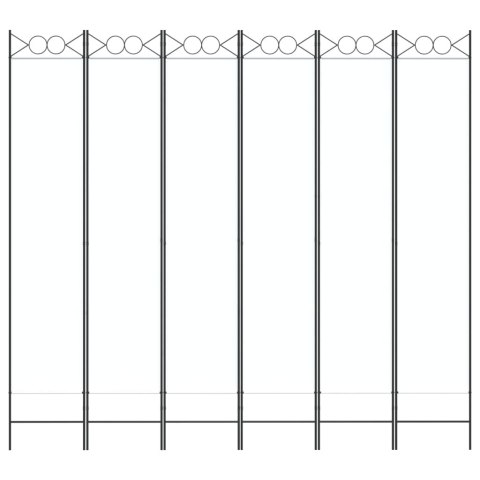  Parawan 6-panelowy, biały, 240x220 cm, tkanina Lumarko!