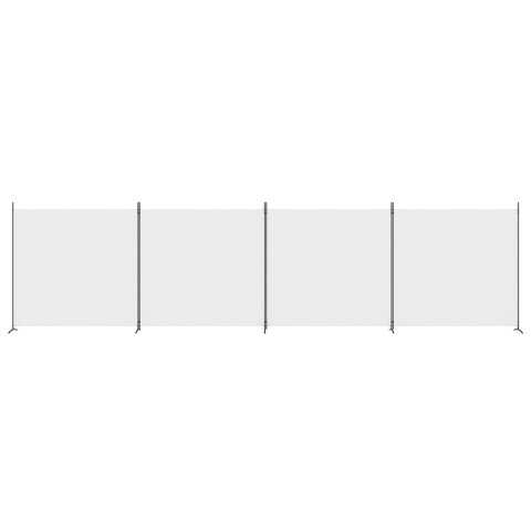  Parawan 4-panelowy, biały, 698x180 cm, tkanina Lumarko!