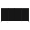  Parawan 4-panelowy, czarny, 346x180 cm, tkanina Lumarko!